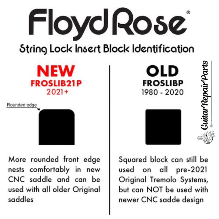 Floyd Rose FROSLIB21P Original String Lock Insert Blocks (6 pcs) - Black