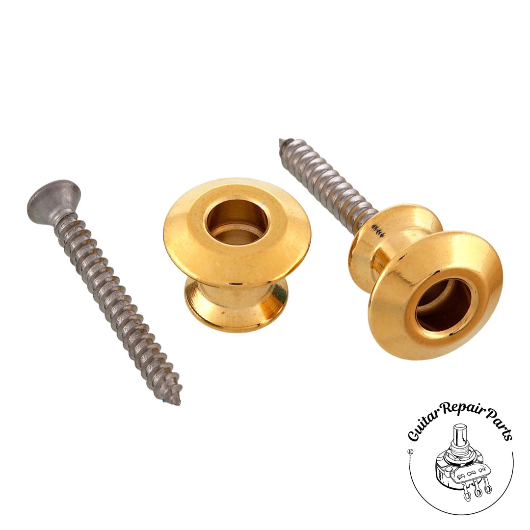 Dunlop Strap Button Set For Straplok Dual Design Strap Locks -  Gold