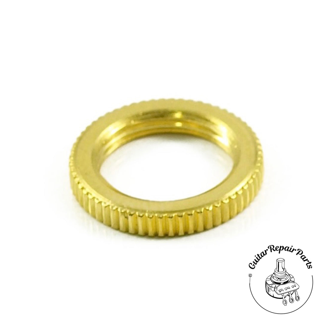 Switchcraft Knurled Nut For Toggle Switches SAE Thread (1 pc)- Gold