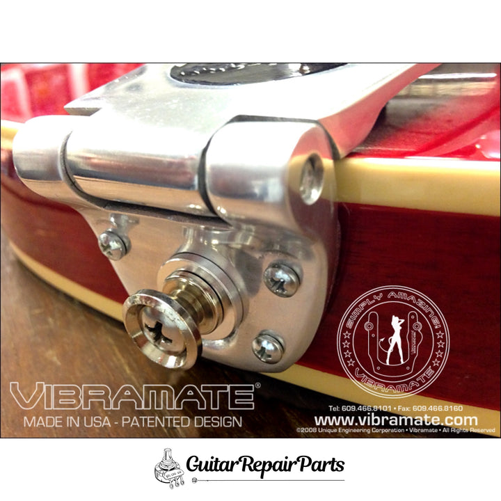 Vibramate VB-SPB-C Bigsby Strap Pin Adapter Bushing Kit - Polished Aluminum
