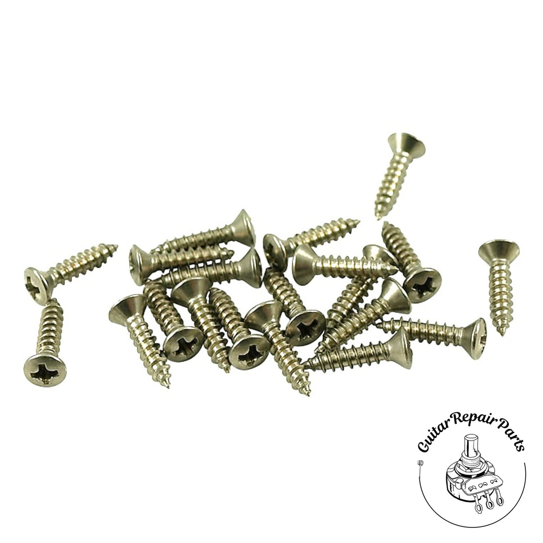 Pickguard Screws for Fender #4 x 1/2” Phillips Oval Head (20 pcs) - Stainless
