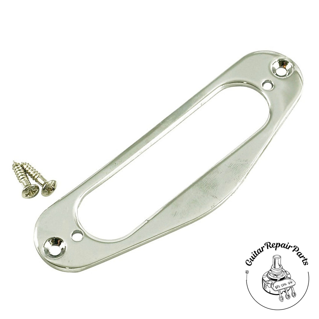Low Profile Metal Single Coil Pickup Mounting Ring For Strat - Chrome