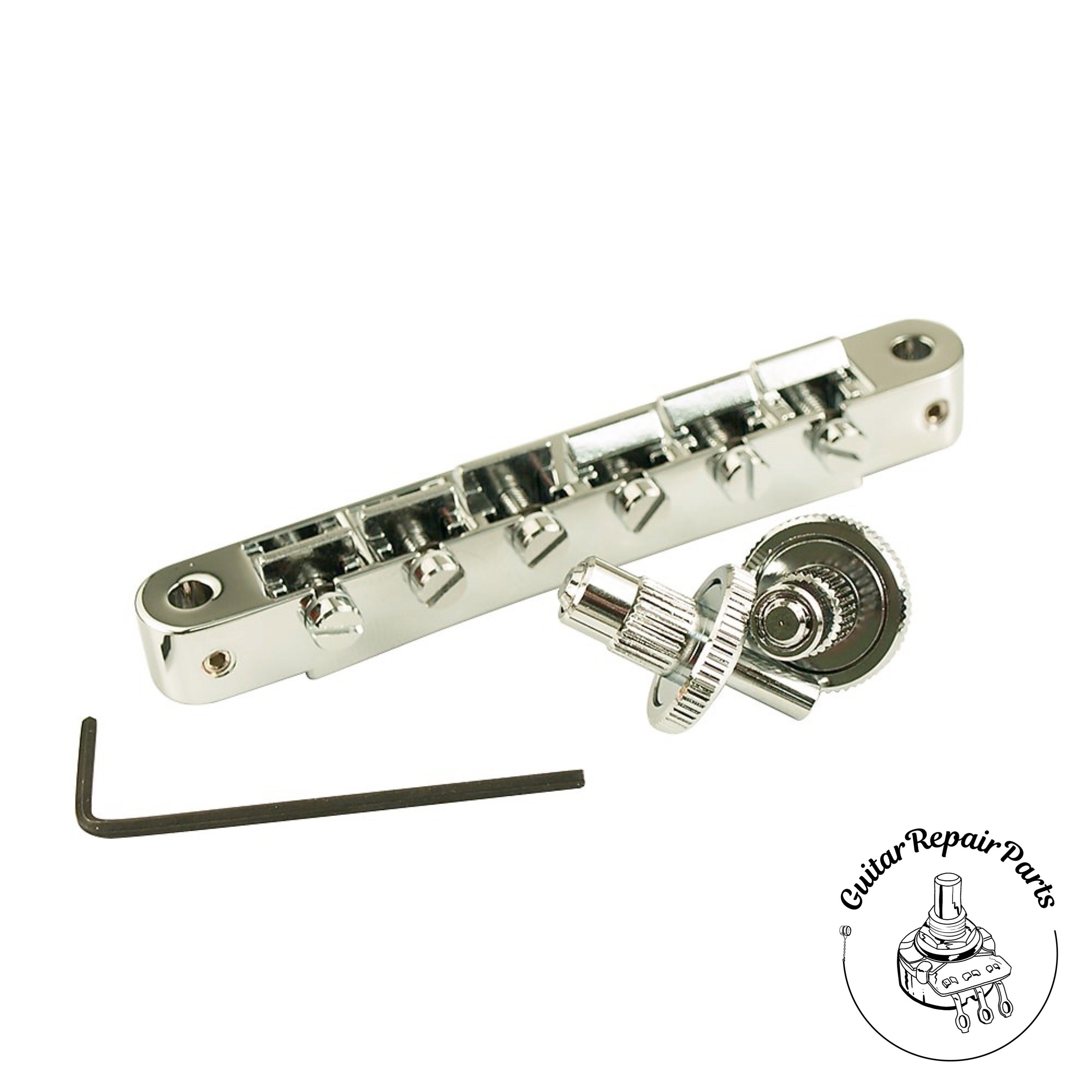 TonePros AVR2-C Locking Wired ABR-1 Tune-O-Matic Bridge - Chrome