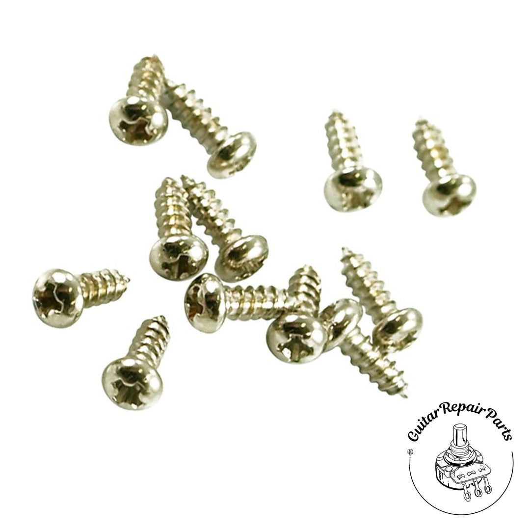Screws For Truss Rod Covers #2 x 1/4 Phillips Round Head (12 pcs) - Nickel
