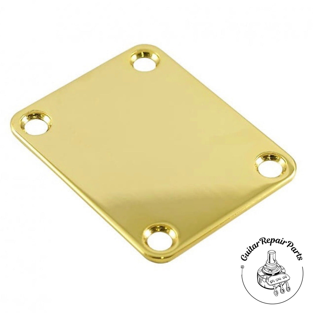 Bolt-On Neck Plate, Fender Style 4 Hole - Gold