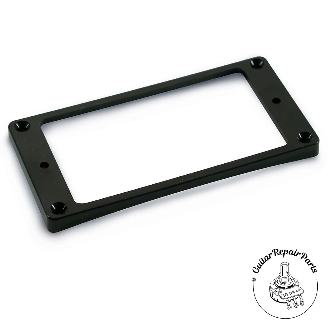 Plastic Humbucking Pickup Mounting Ring, Arched Bottom, Low - Black