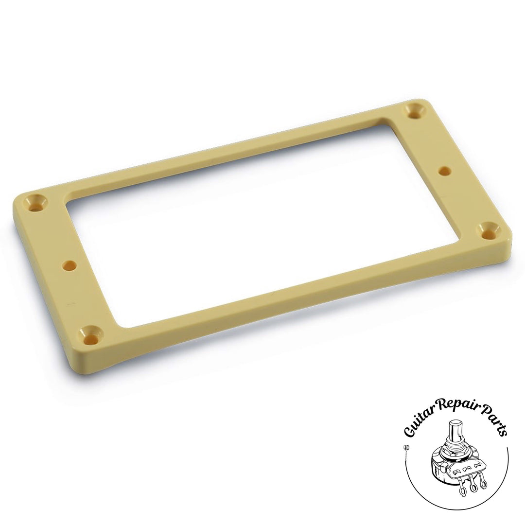 Plastic Humbucking Pickup Mounting Ring, Arched Bottom, Low - Cream