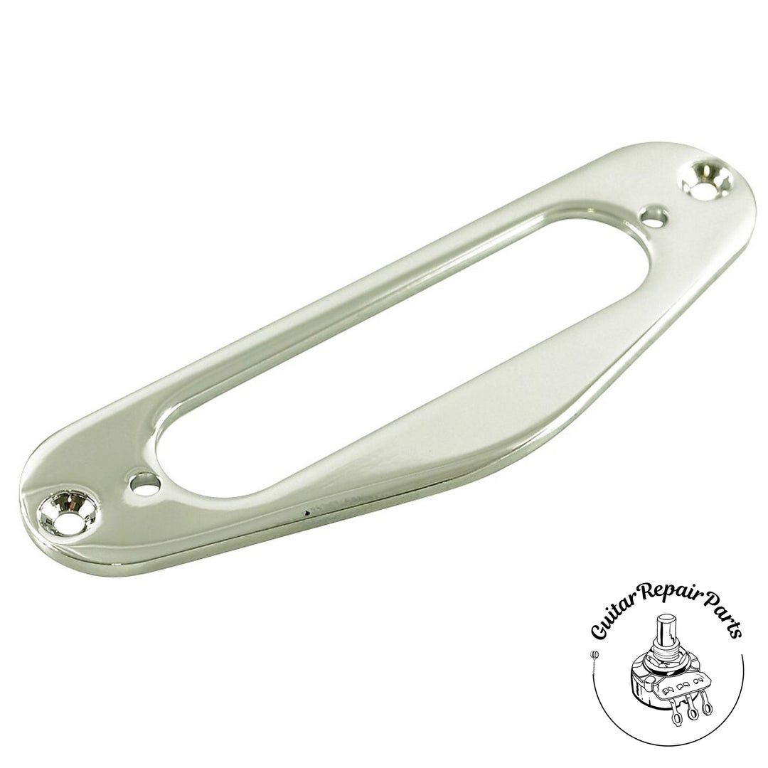 Low Profile Metal Single Coil Mounting Ring For Tele Neck Pickup - Chrome