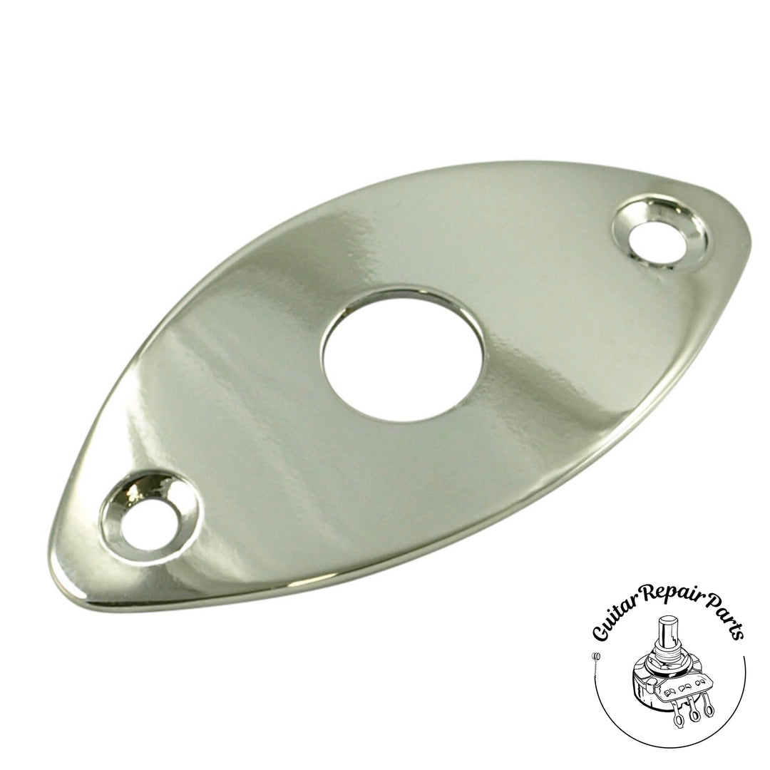 Football Contoured Metal Jack Plate - Chrome