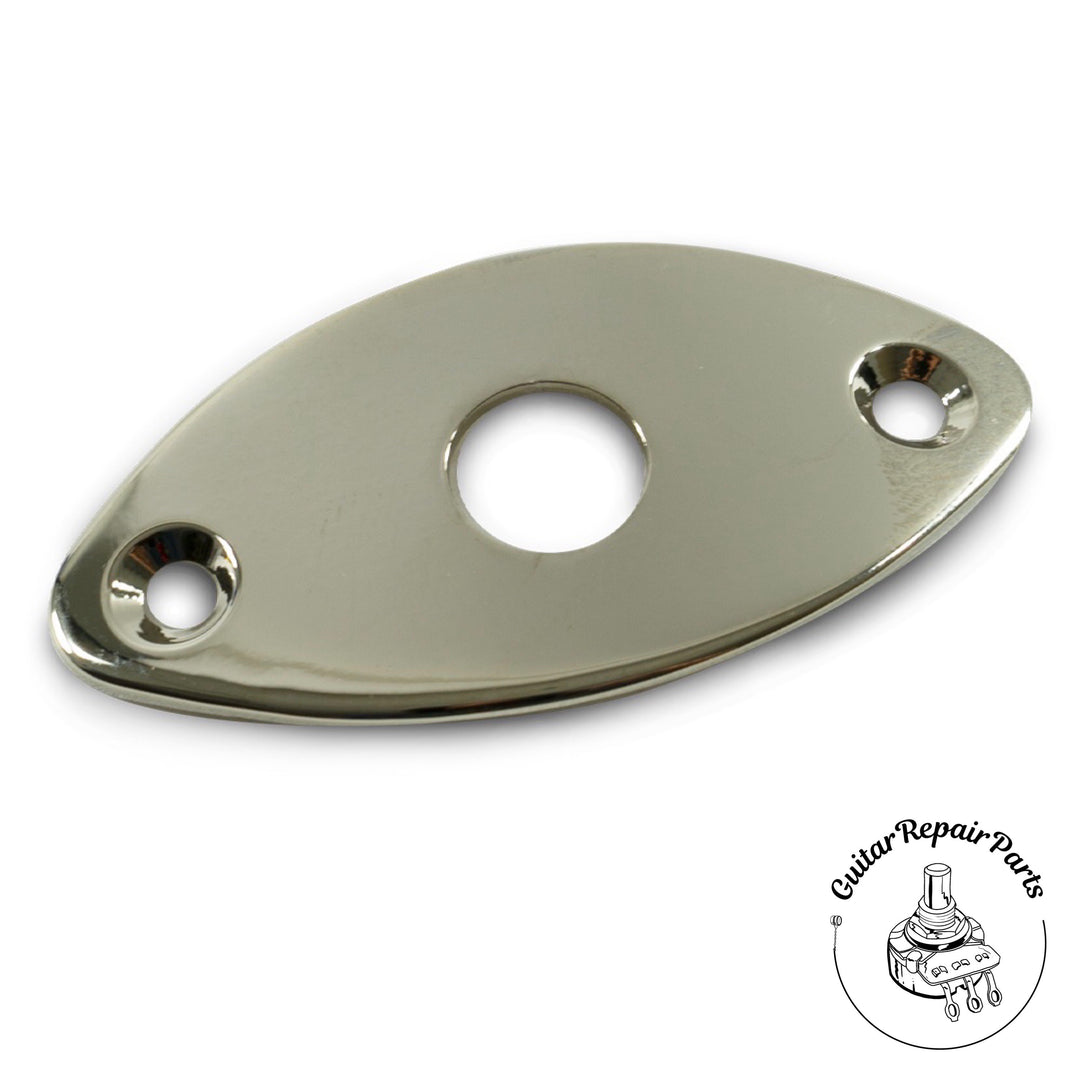 Football Contoured Metal Jack Plate - Nickel