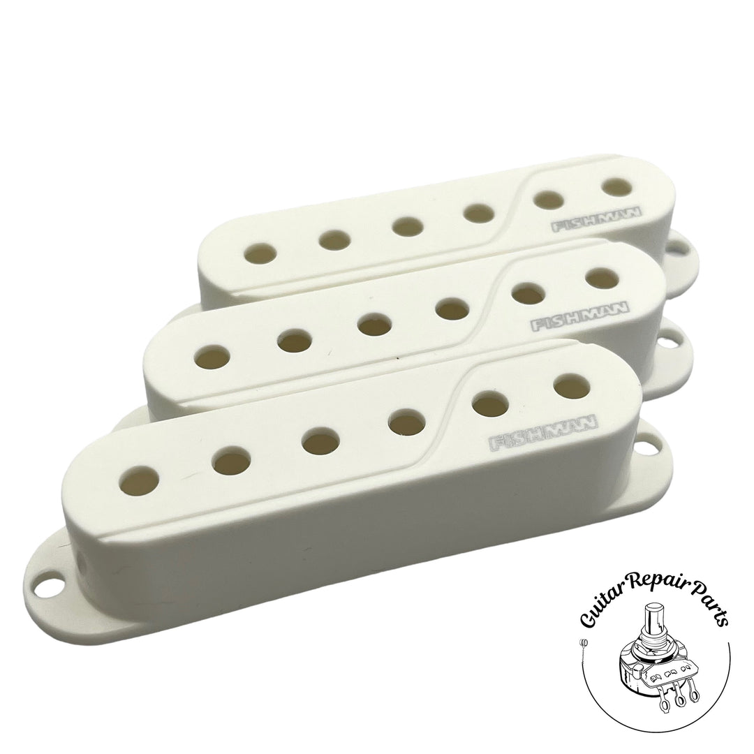 Fishman Fluence Single Width Pickup Covers (3 pcs) - White