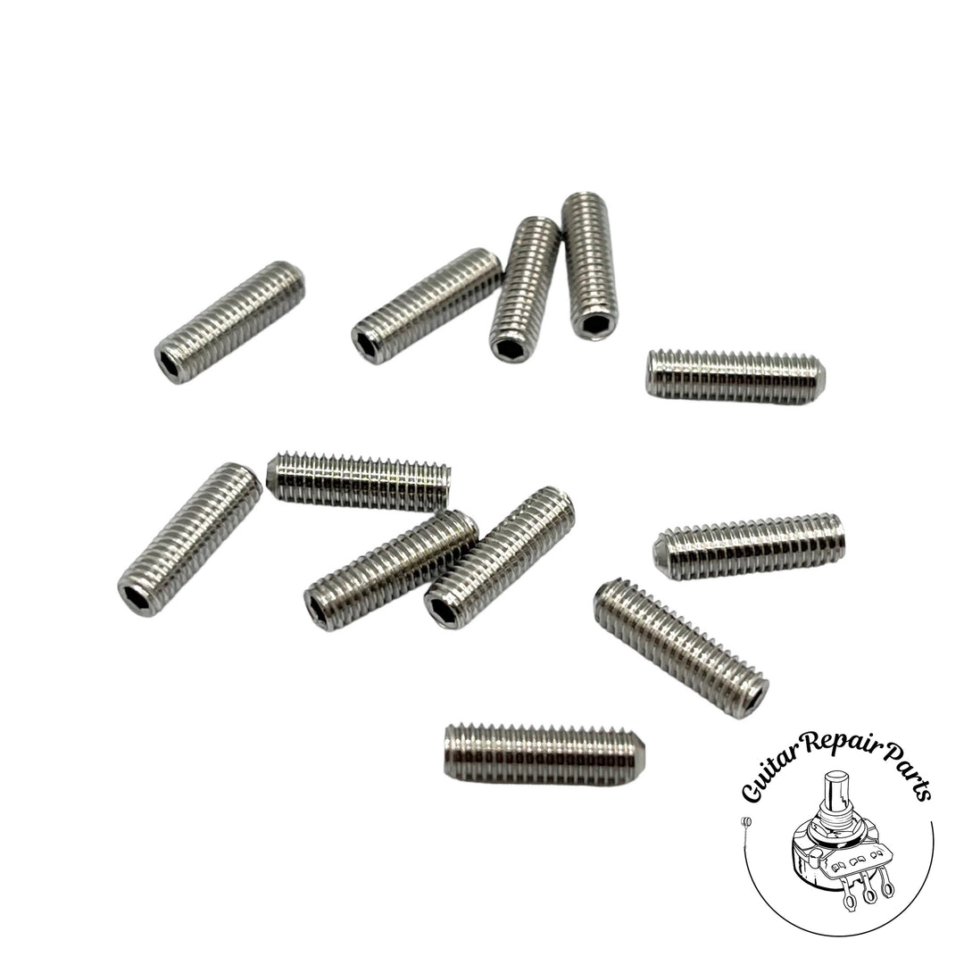 Guitar Bridge Height Adjust Screws Metric Hex M3 x 10mm (12 pcs) - Stainless