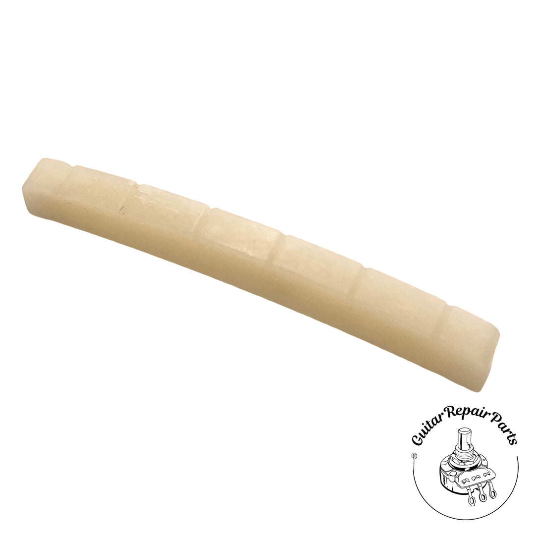 Slotted Bone Nut for Strat or Tele, 7.25" Radius - Unbleached Bone