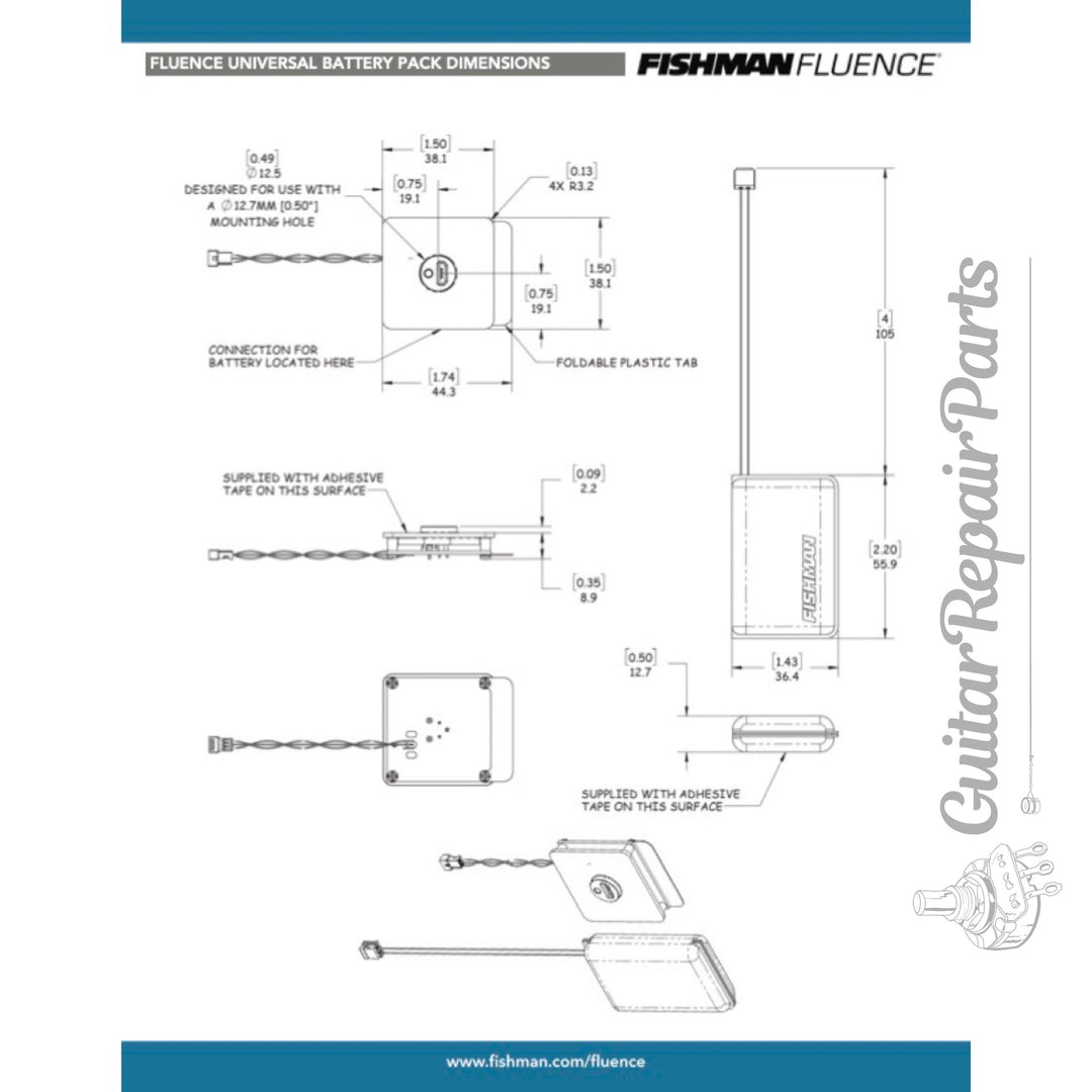 Fishman Fluence Universal Rechargeable Battery Pack PRO-BPK-101