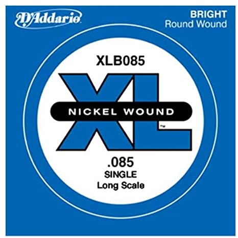 D'Addario XLB085 Nickel Wound Long Scale Single Bass Guitar String .085