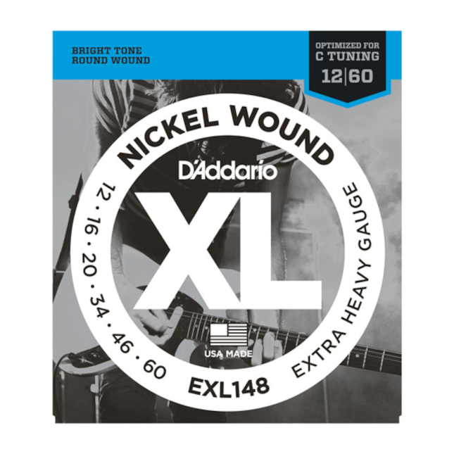 D'Addario EXL148 Nickel Wound Electric Guitar Strings, Extra-Heavy 12-60