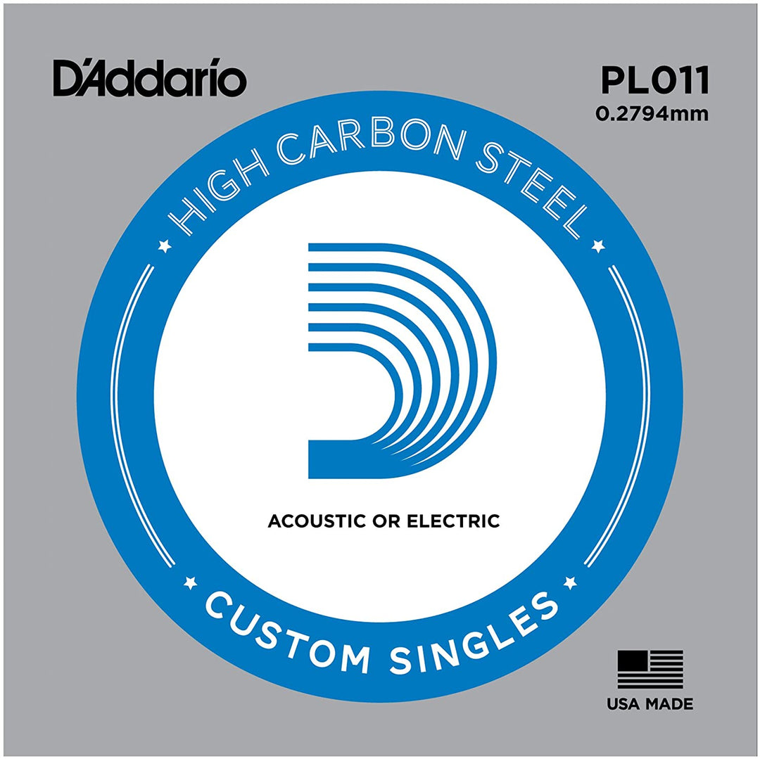 D'Addario PL011 Plain Steel Single Guitar String .011"